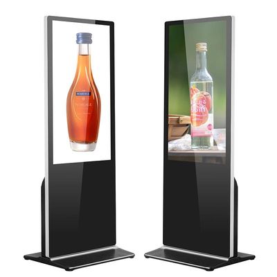 Innenboden, der Anzeige 65Inch FHD LCD der digitalen Beschilderung annoncierend steht