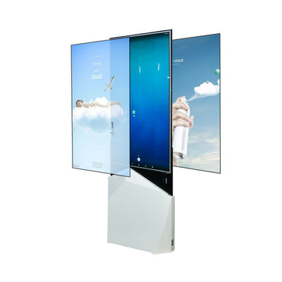 Weiße doppelte mit Seiten versehene Stand-allein digitale Beschilderung des LCD-Bildschirm-55inch OLED