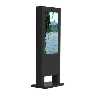 Schwarze LCD 43Inch Android Boden-Stand-digitale Beschilderung des Werbungs-Spieler-IP65