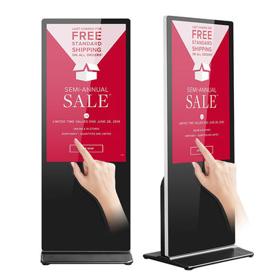 Silberner Ethernet-Stand allein Schaukasten 43inch 30W alle auf One Touch-Schirm
