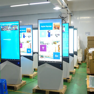 Doppelter mit Seiten versehener Bodenstand digitaler Beschilderung 55inch OLED	Boden-Stellungs-digitale Beschilderung
