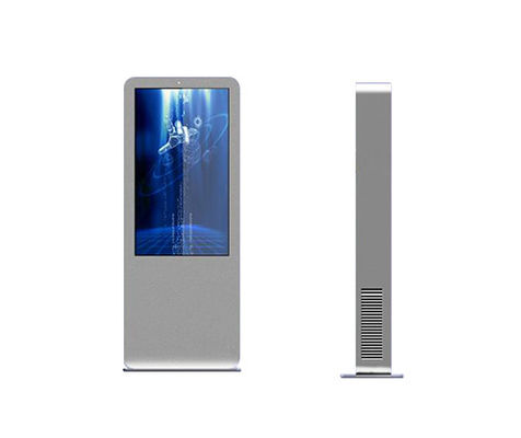 75-Zoll-LCD-Werbebildschirm mit 2000 Nits, bodenstehend, digitale Beschilderung für den Außenbereich