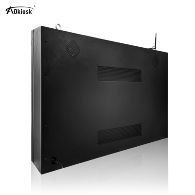 Ausgeglichener Glaslcd-bildschirm im Freien 500cd/M2 1080p Ip55 an der Wand befestigt