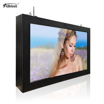 Ausgeglichener Glaslcd-bildschirm im Freien 500cd/M2 1080p Ip55 an der Wand befestigt