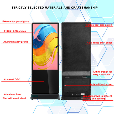 1080P LCD lnteractive LCD Kiosk Boden-Stand-Kiosk IPS-Schirm-H81 Mainboard