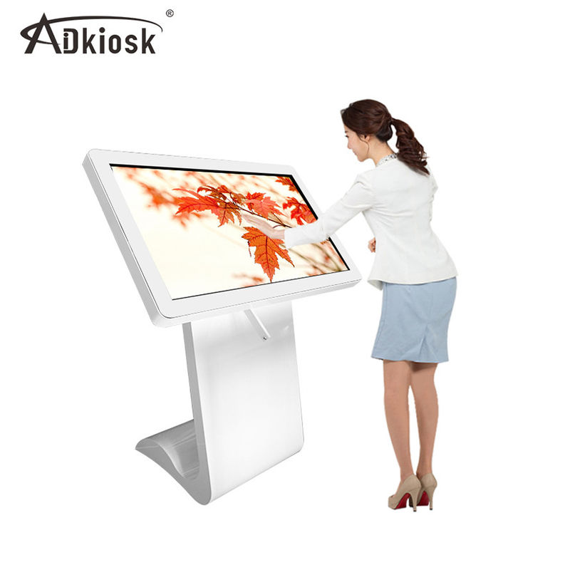 Weißes wechselwirkendes des Touch Screen Kiosk-49inch 180W Schirm-Android OS Boden-Stand-LED